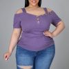 Curvaceous Definitely Maybe Top - Lavender
